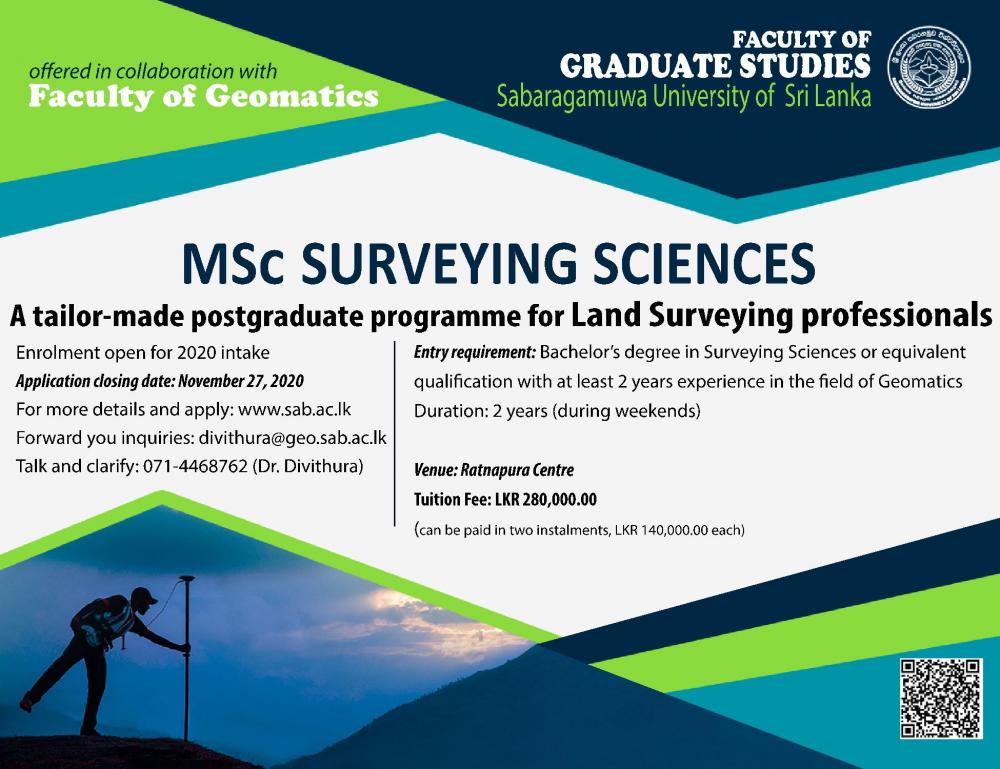 Postgraduate Degree Program Faculty of Geomatics
